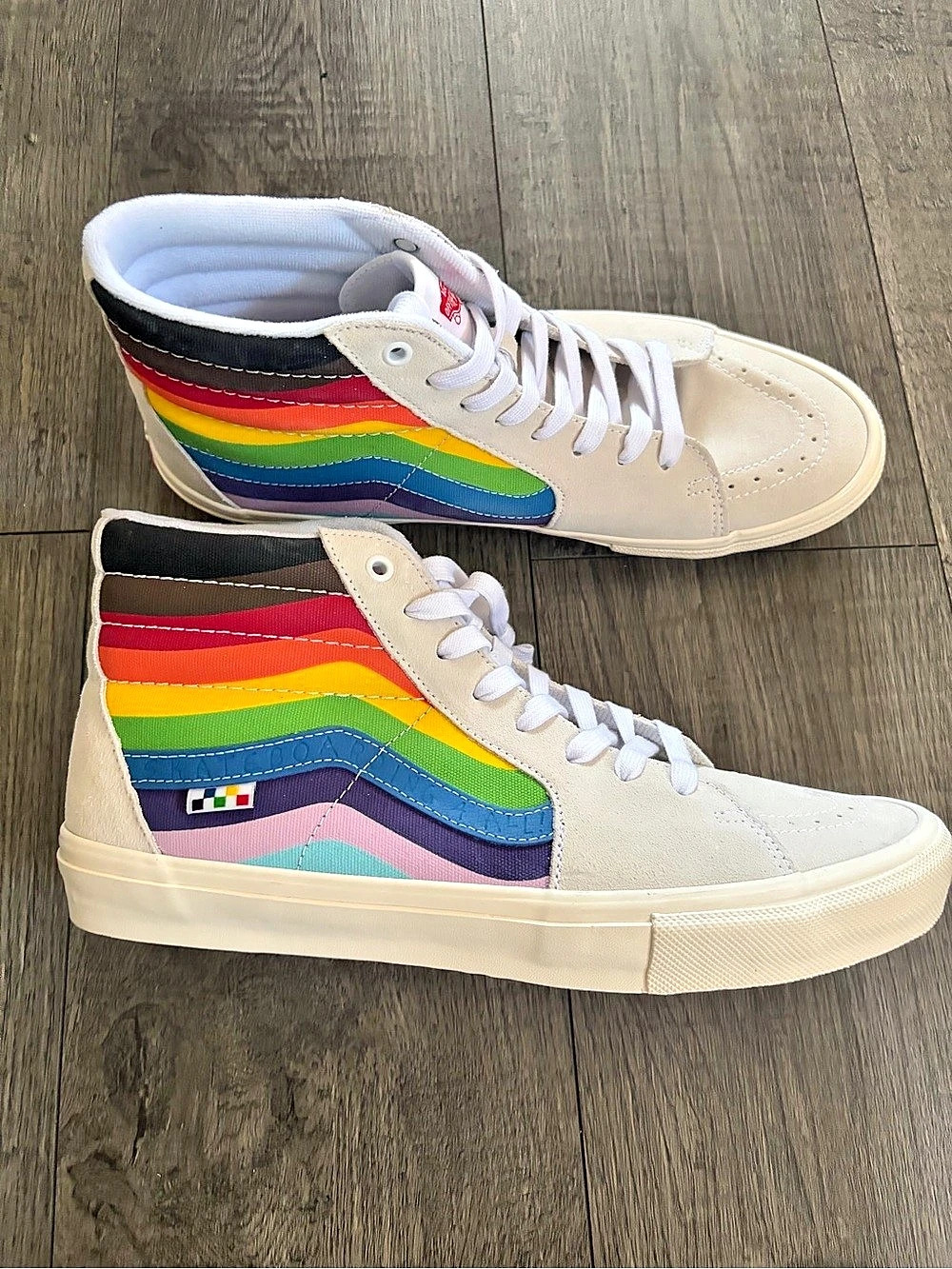 Vans Skate Sk8-Hi Pride White Multi Skate Pride High-Top Sneakers White Multi